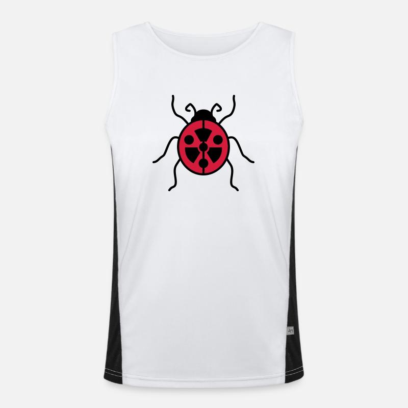atom symbol radioactive danger danger warning hinwe Men's Functional Contrast Tank Top 