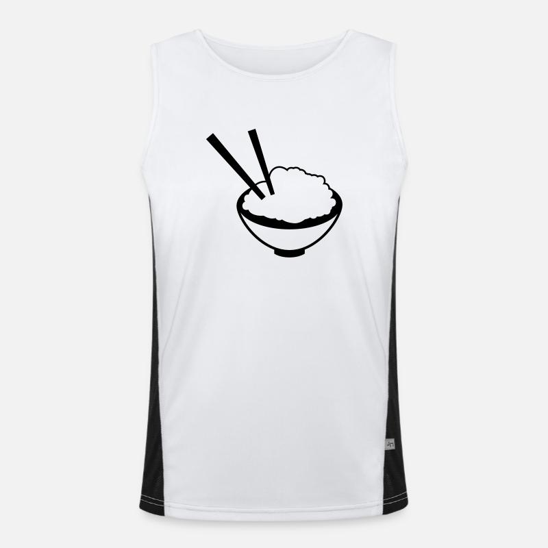 China Reisgericht mit Stäbchen Funktionelles Kontrast-Tank Top für Männer 