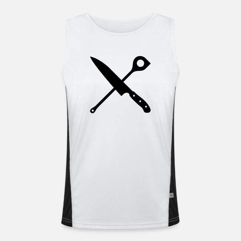 Messer & Kochlöffel Funktionelles Kontrast-Tank Top für Männer 
