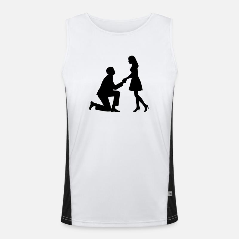 Wedding proposal Men's Functional Contrast Tank Top 