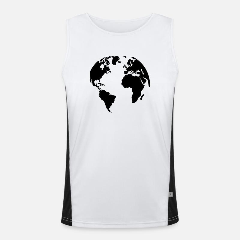 Erde Funktionelles Kontrast-Tank Top für Männer 