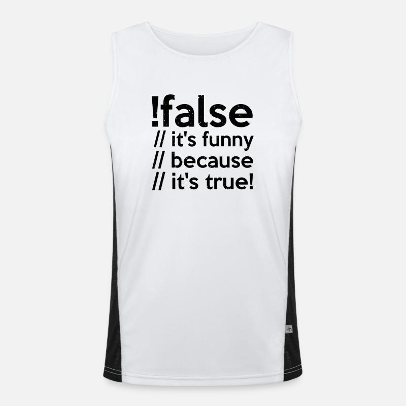 Programmierer false true Informatiker Student Code Funktionelles Kontrast-Tank Top für Männer 