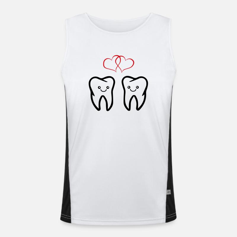 Teeth in love Men's Functional Contrast Tank Top 