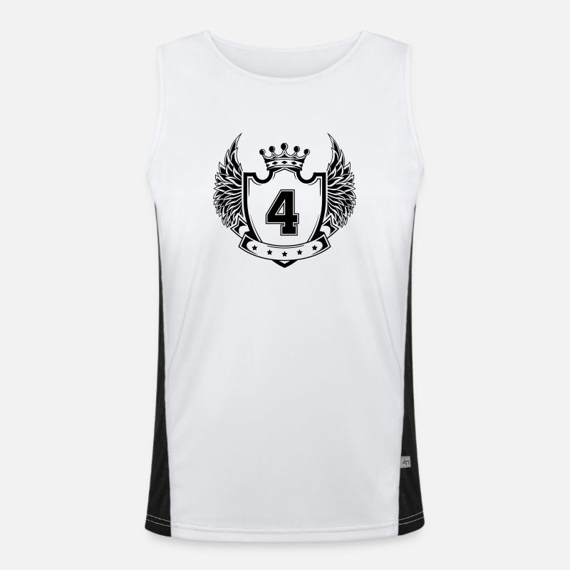 Wappen 4 Funktionelles Kontrast-Tank Top für Männer 