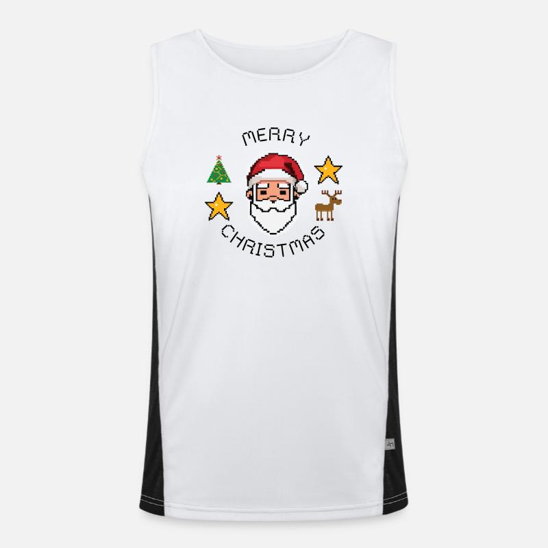 Frohe Weihnachten! Funktionelles Kontrast-Tank Top für Männer 
