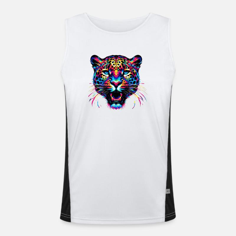 Leopard Men's Functional Contrast Tank Top 