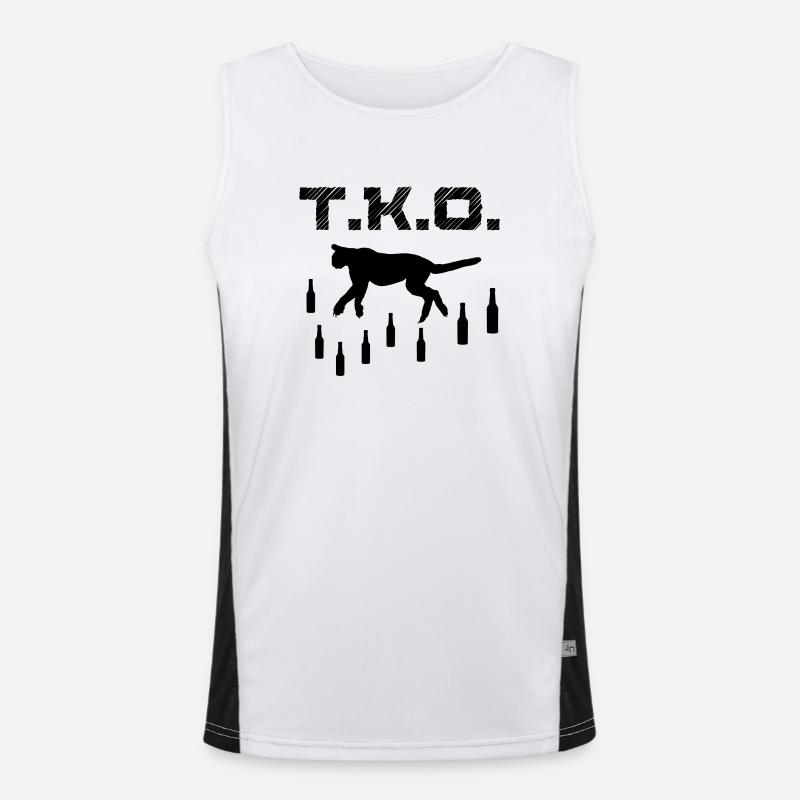 TKO Drunken Wild Cat Évanoui Dans Le Coma De Noircissement Débardeur respirant contrasté Homme 