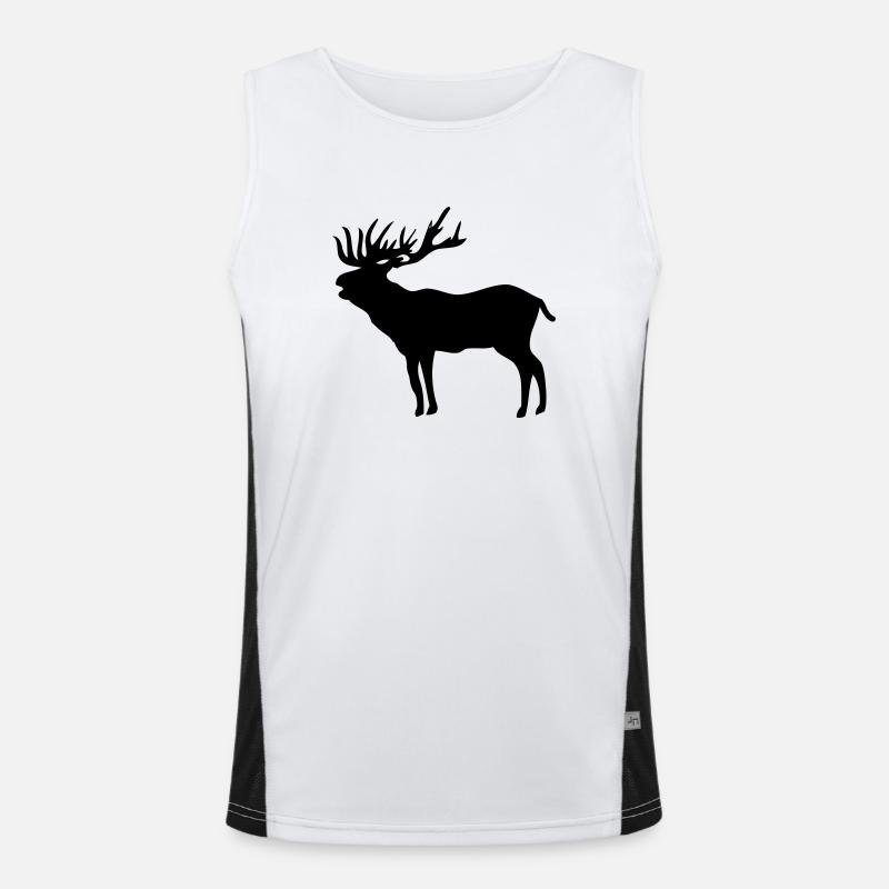 Silhouette de cerf Débardeur respirant contrasté Homme 
