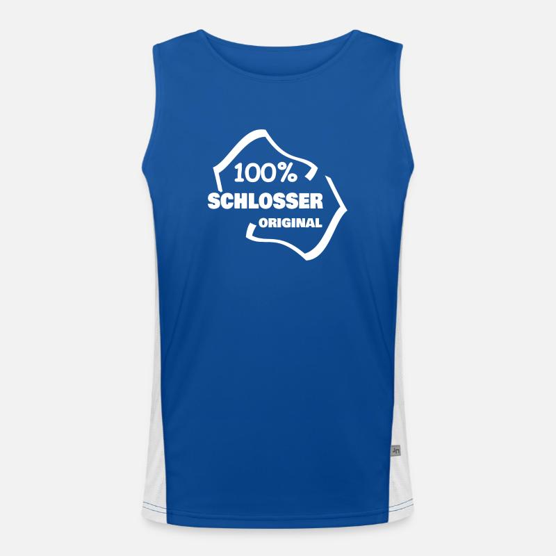 Schlosser als Beruf Funktionelles Kontrast-Tank Top für Männer 