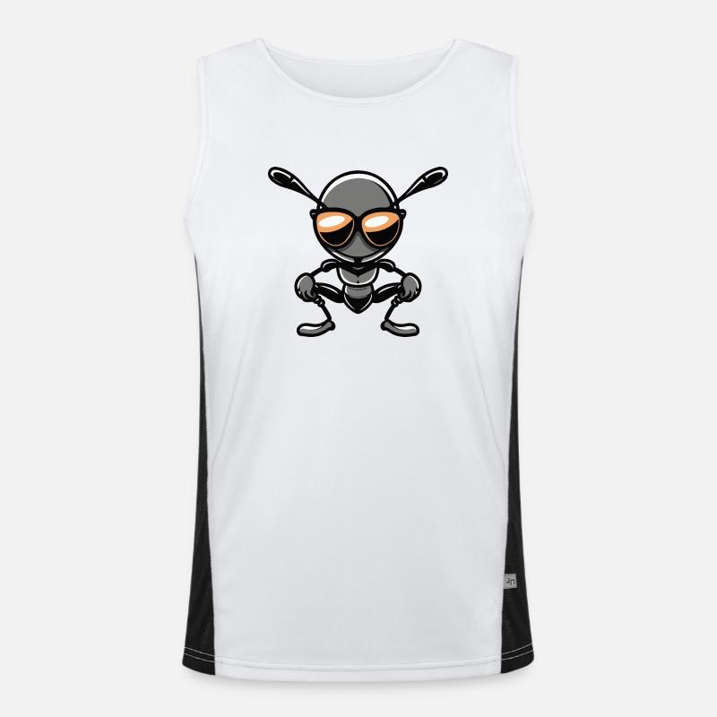 Ant Comic Cool - Men's Functional Contrast Tank Top  - white/black