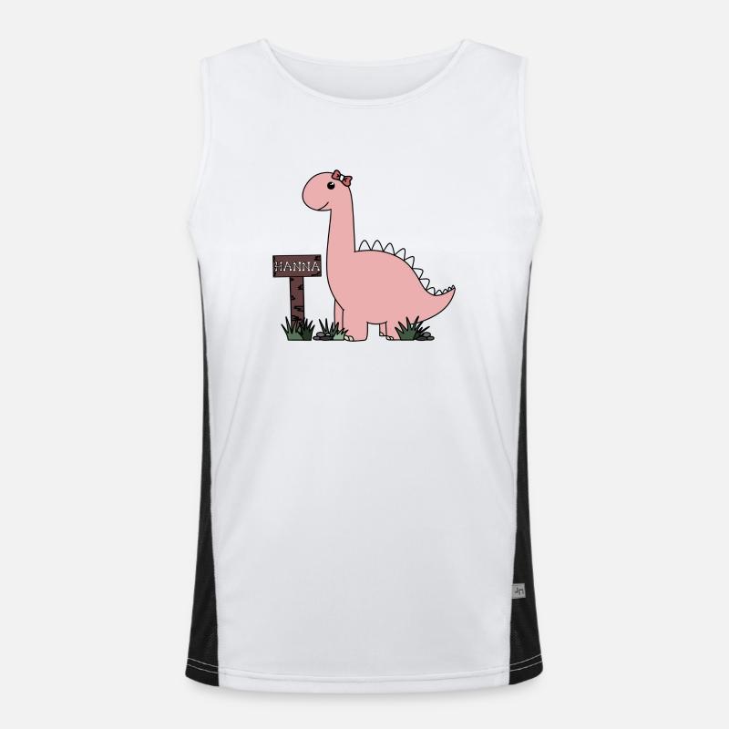 Dino Hanna Funktionelles Kontrast-Tank Top für Männer 