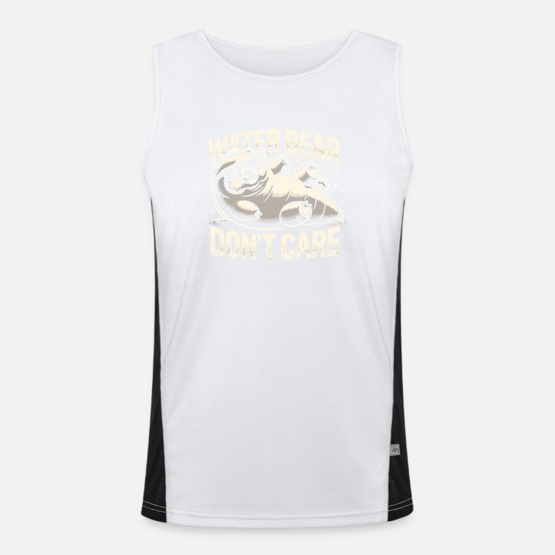 Wasserbär ist egal Funktionelles Kontrast-Tank Top für Männer 