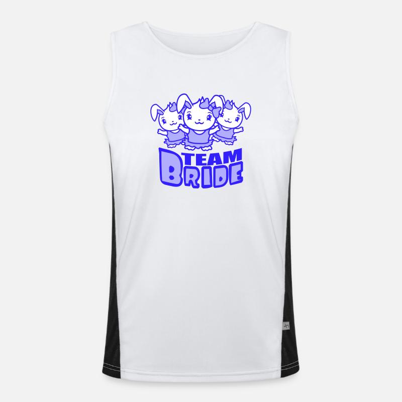 Team Bride 3 Hasen Mädchen Hübsche Mädels Frauen Funktionelles Kontrast-Tank Top für Männer 