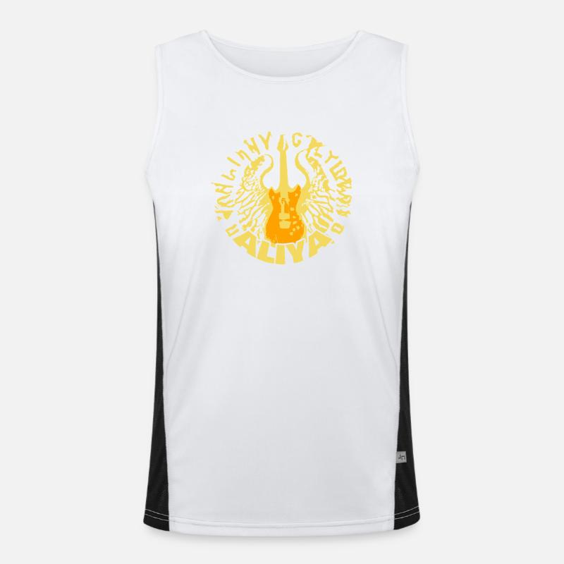 Aliya als Gitarre Funktionelles Kontrast-Tank Top für Männer 