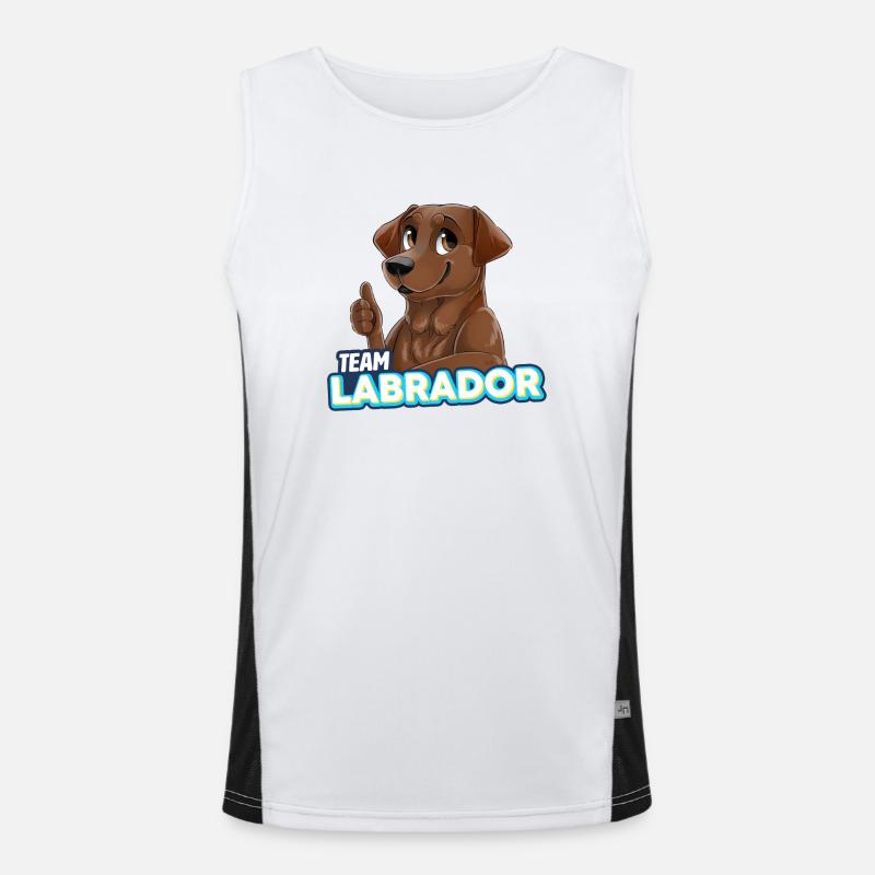 TEAM Labrador - Chocolat Débardeur respirant contrasté Homme 