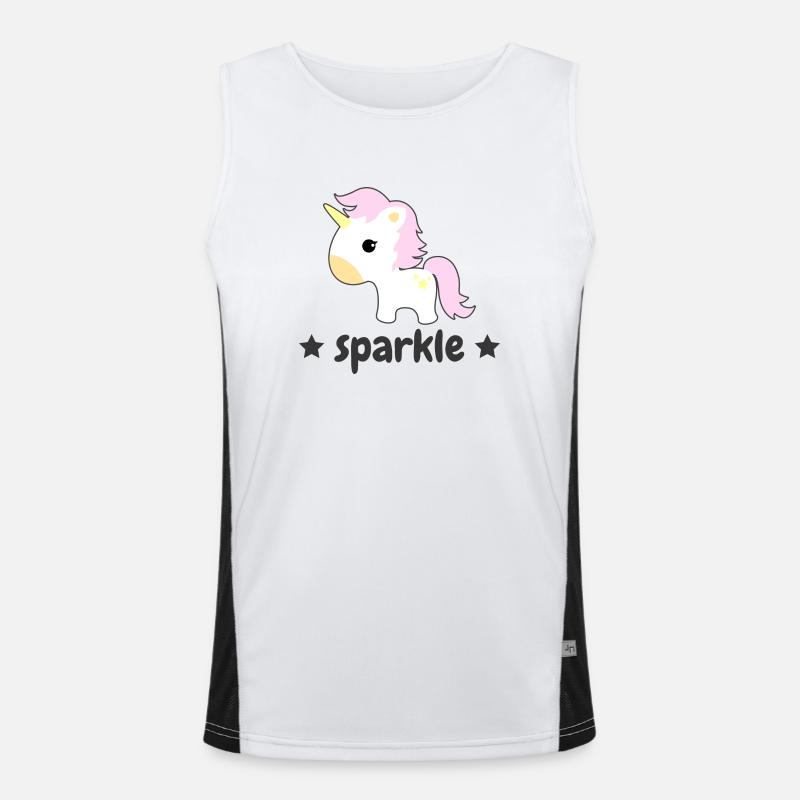 Einhorn Funktionelles Kontrast-Tank Top für Männer 