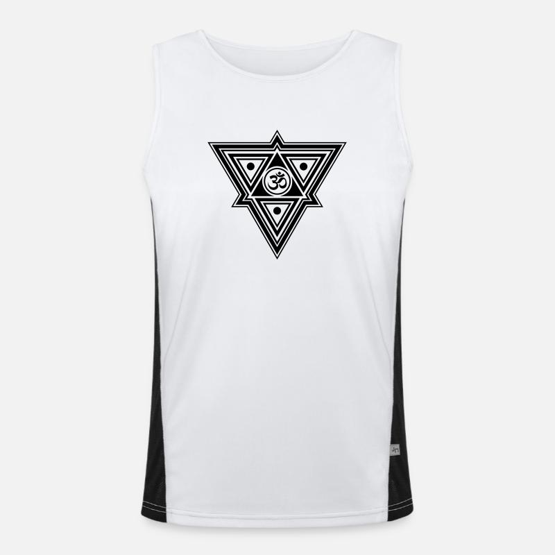 Om Aum 2 goa Funktionelles Kontrast-Tank Top für Männer 