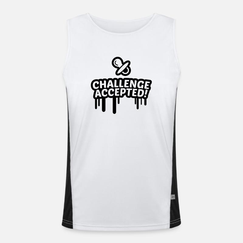 Mannequin défi accepté 1C. Débardeur respirant contrasté Homme 