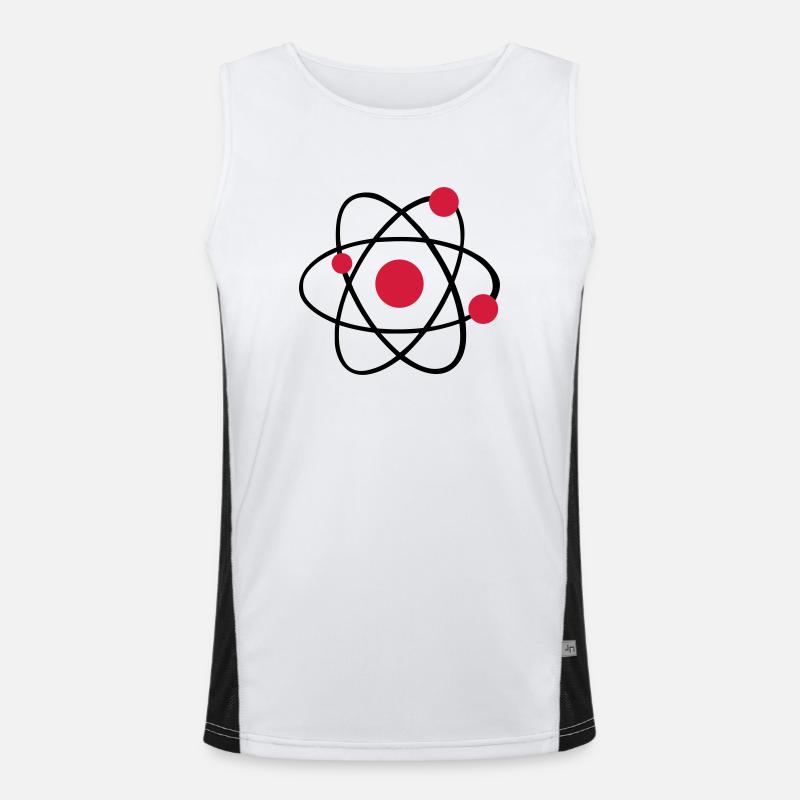Atom - Men's Functional Contrast Tank Top  - white/black