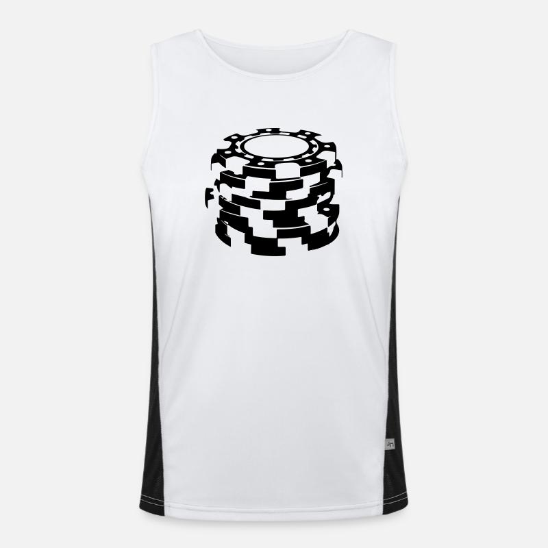 Poker Chips Funktionelles Kontrast-Tank Top für Männer 