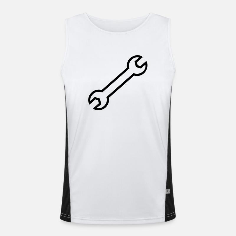 Screw wrench - Men's Functional Contrast Tank Top  - white/black