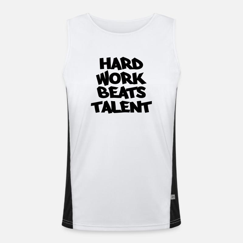 Hard work beats talent Men's Functional Contrast Tank Top 