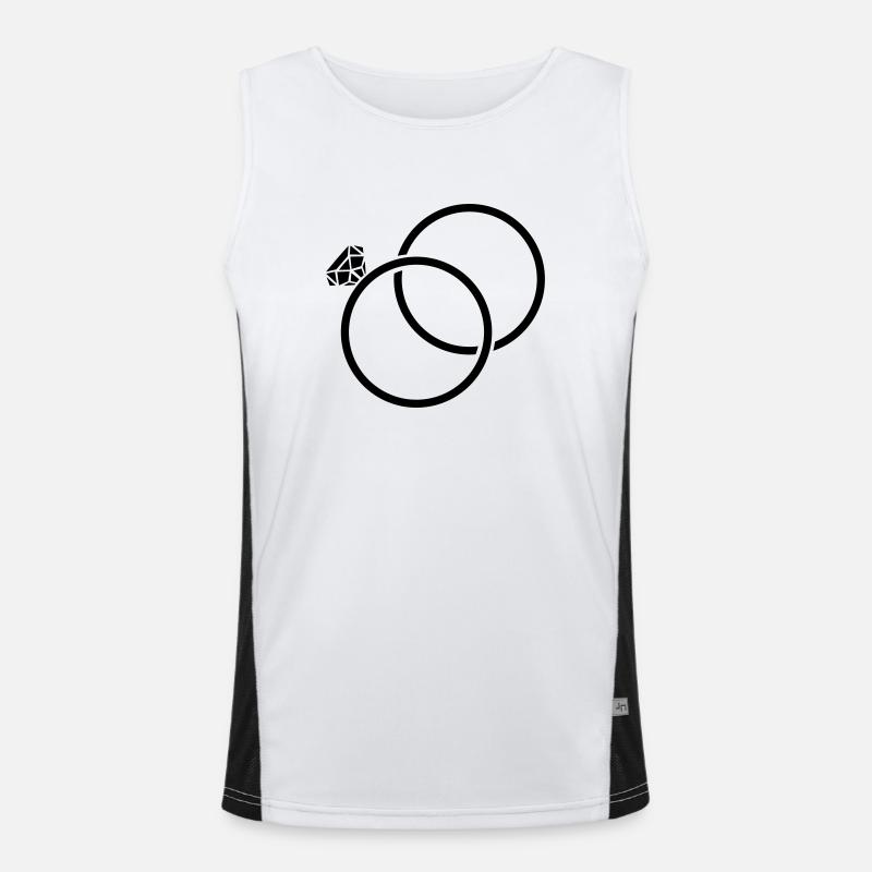 ehe_ringe_001 Funktionelles Kontrast-Tank Top für Männer 
