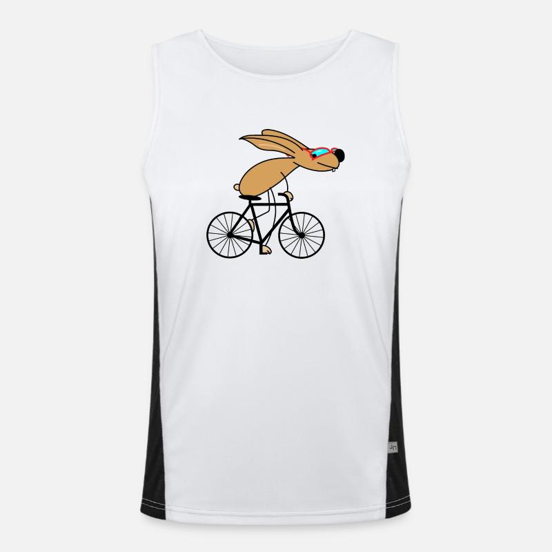 Bicycle Rabbit - Men's Functional Contrast Tank Top  - white/black