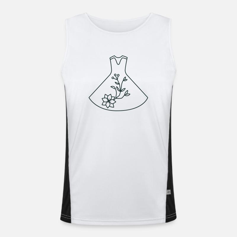 Robe de danse moderne avec des fleurs Débardeur respirant contrasté Homme 