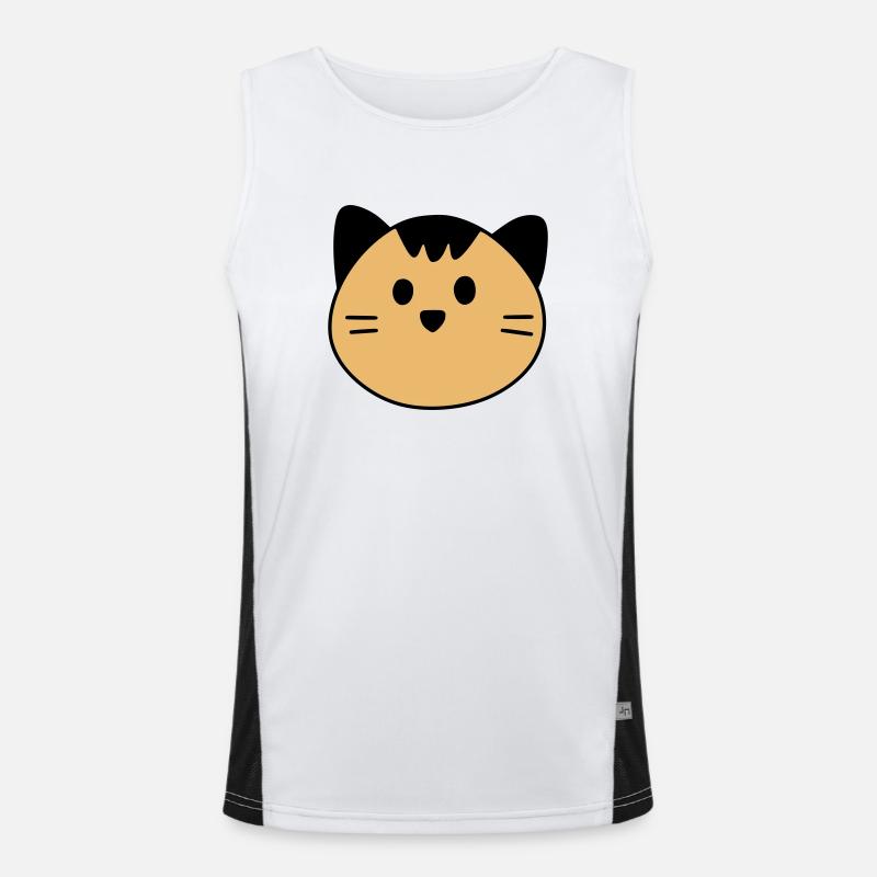 Cute cat Funktionelles Kontrast-Tank Top für Männer 