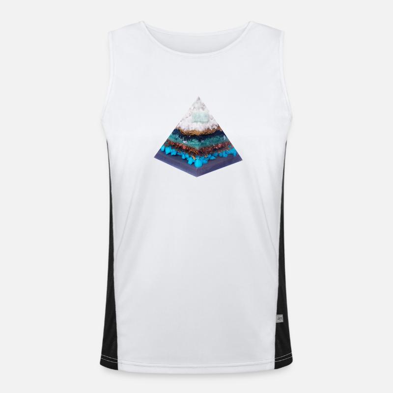 Transformation Pyramide Funktionelles Kontrast-Tank Top für Männer 