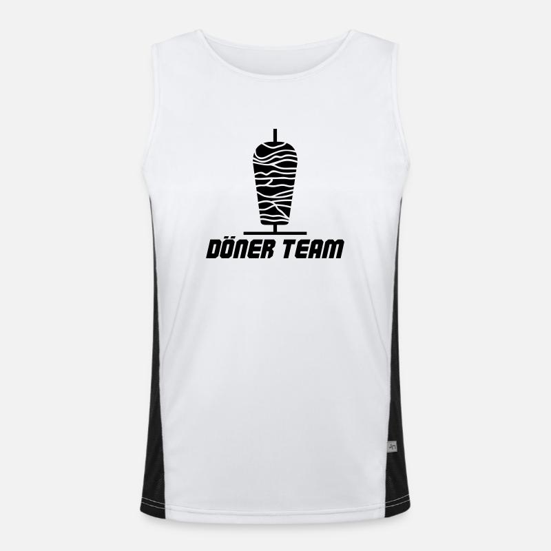 Döner Team Funktionelles Kontrast-Tank Top für Männer 