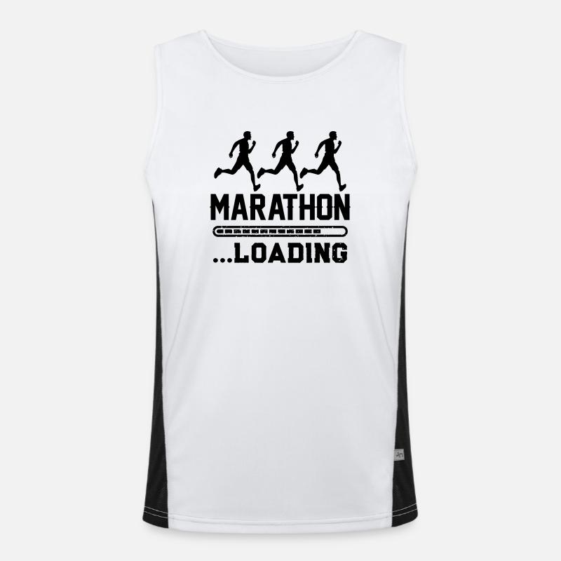 Marathon Loading 1 - Men's Functional Contrast Tank Top  - white/black