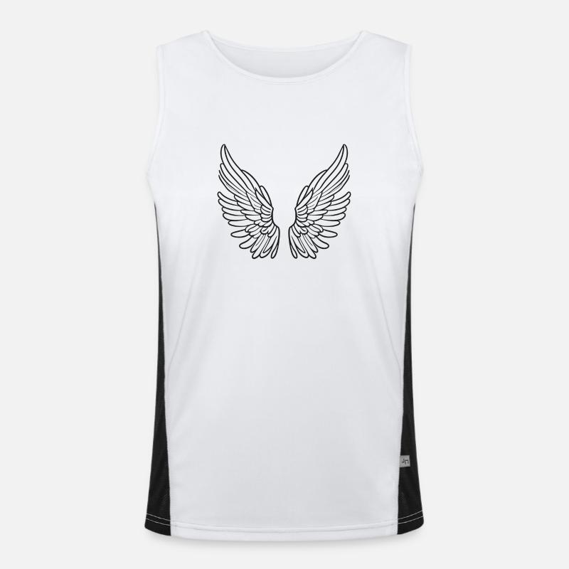 Engelsflügel Funktionelles Kontrast-Tank Top für Männer 