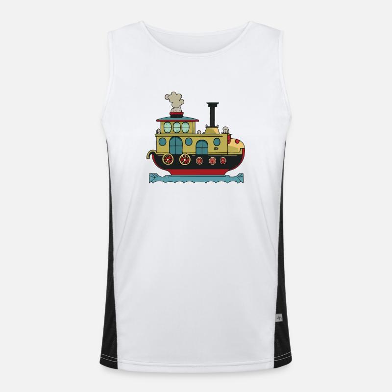 Barca giocattolo Canotta sportiva da uomo in contrasto cromatico 