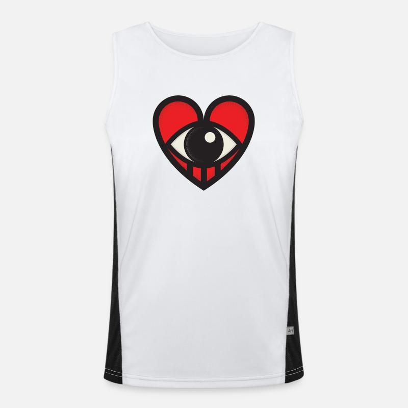 Heart Logo Men's Functional Contrast Tank Top 