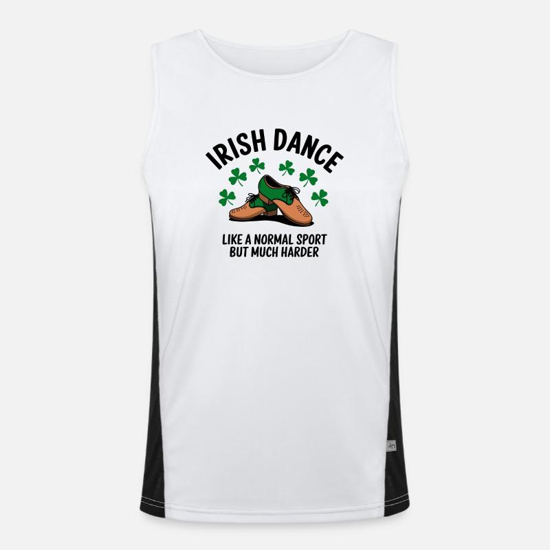 Hard work in Irish Dance Men's Functional Contrast Tank Top 