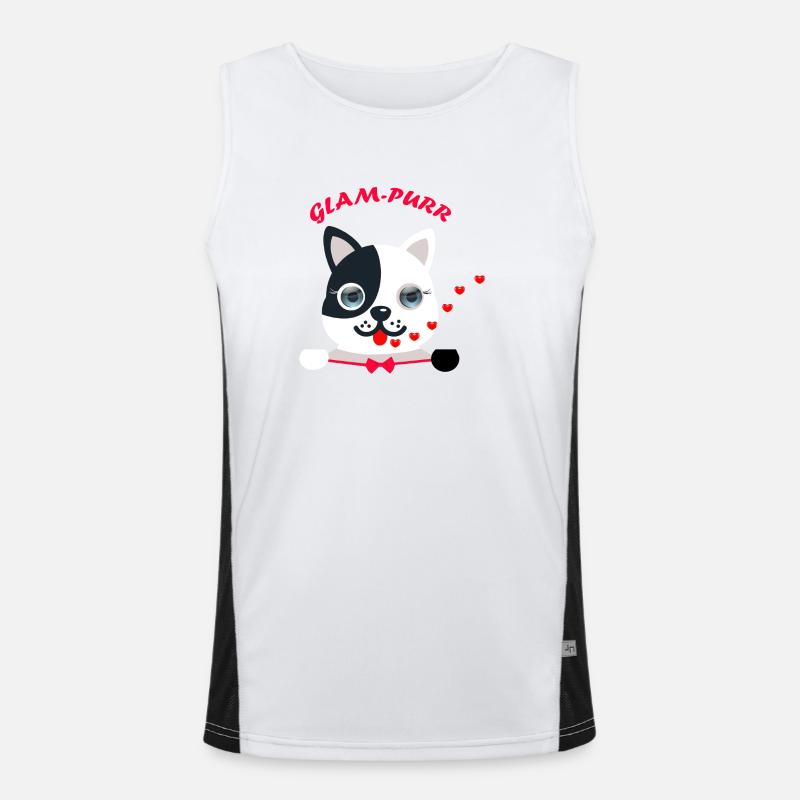 Cat- glampurr Funktionelles Kontrast-Tank Top für Männer