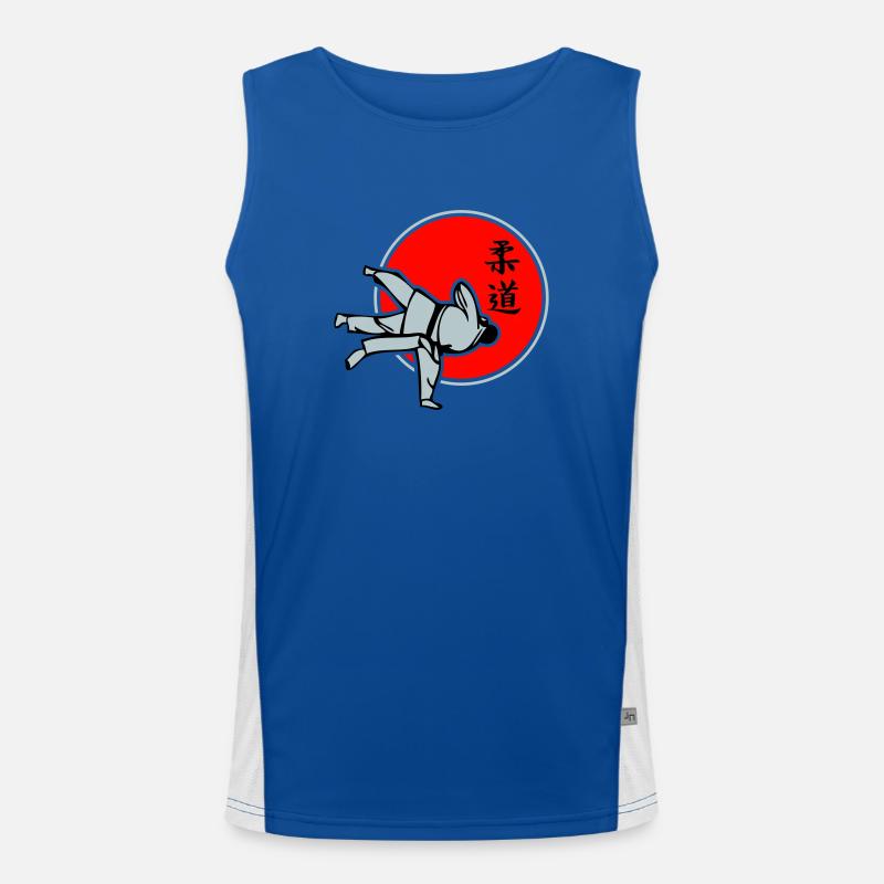 Judo dreifarbig Funktionelles Kontrast-Tank Top für Männer 