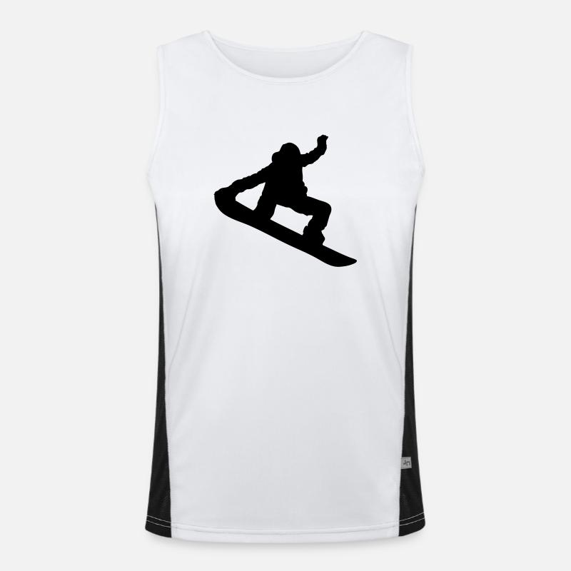 Snowboarder Silhouette Débardeur respirant contrasté Homme 