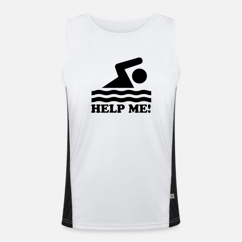 helpme_f2 Funktionelles Kontrast-Tank Top für Männer 