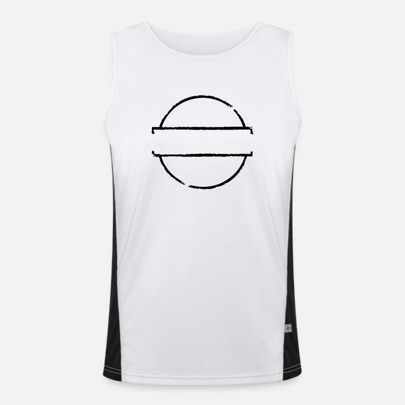 leer empty vide vacía Funktionelles Kontrast-Tank Top für Männer 