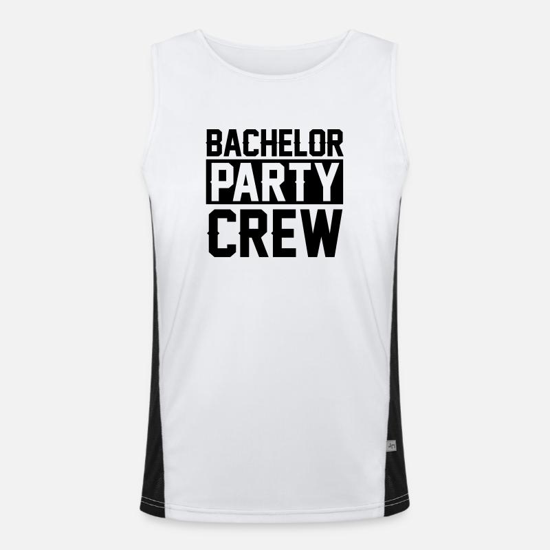 Bachelor Party Crew Funktionelles Kontrast-Tank Top für Männer 