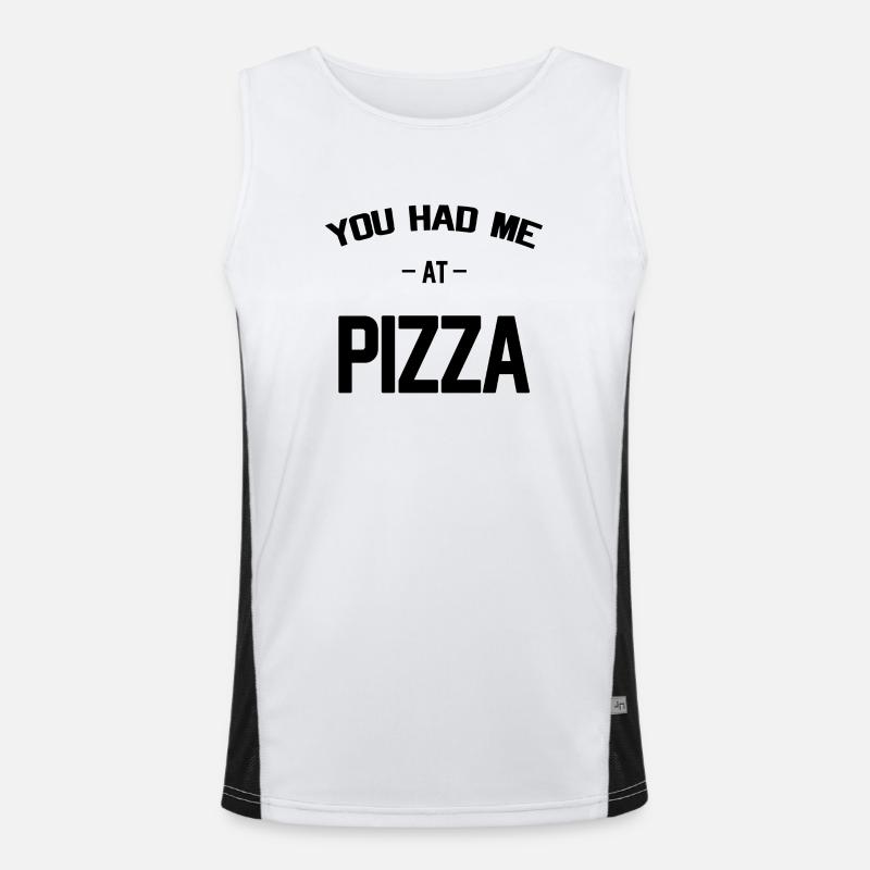 Pizza Funktionelles Kontrast-Tank Top für Männer 