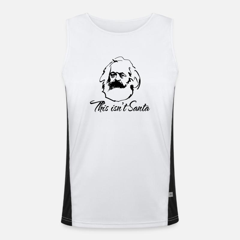 This is not Santa - Men's Functional Contrast Tank Top  - white/black