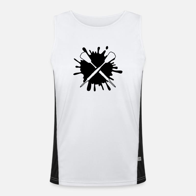 darts_splatter_su1 Funktionelles Kontrast-Tank Top für Männer 