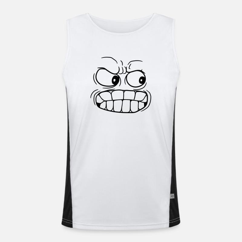 stinking sour head face boese wuetend mastery Men's Functional Contrast Tank Top 