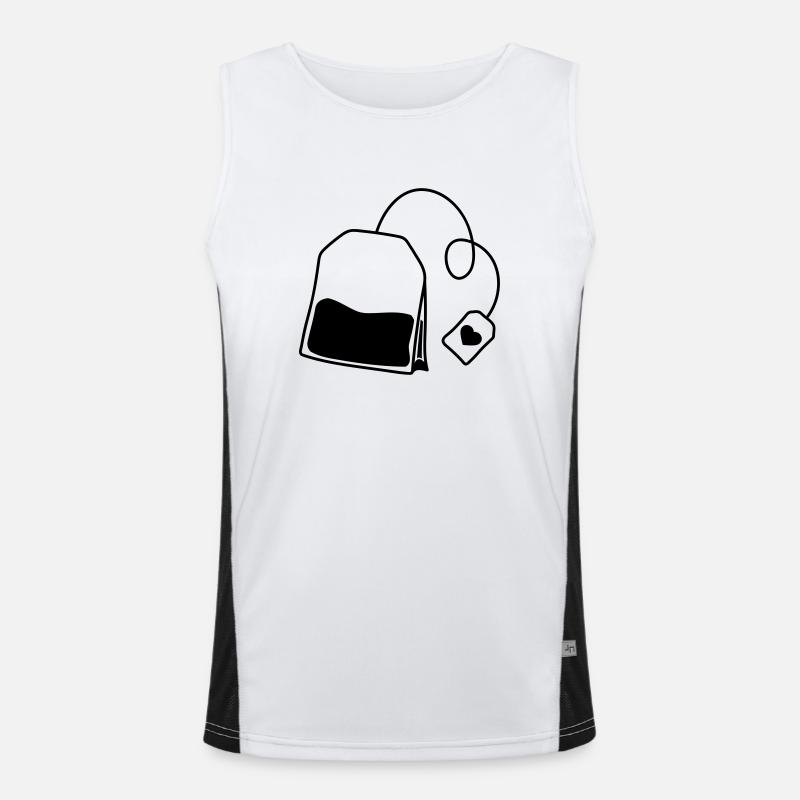 clipart teebeutel tee Funktionelles Kontrast-Tank Top für Männer 