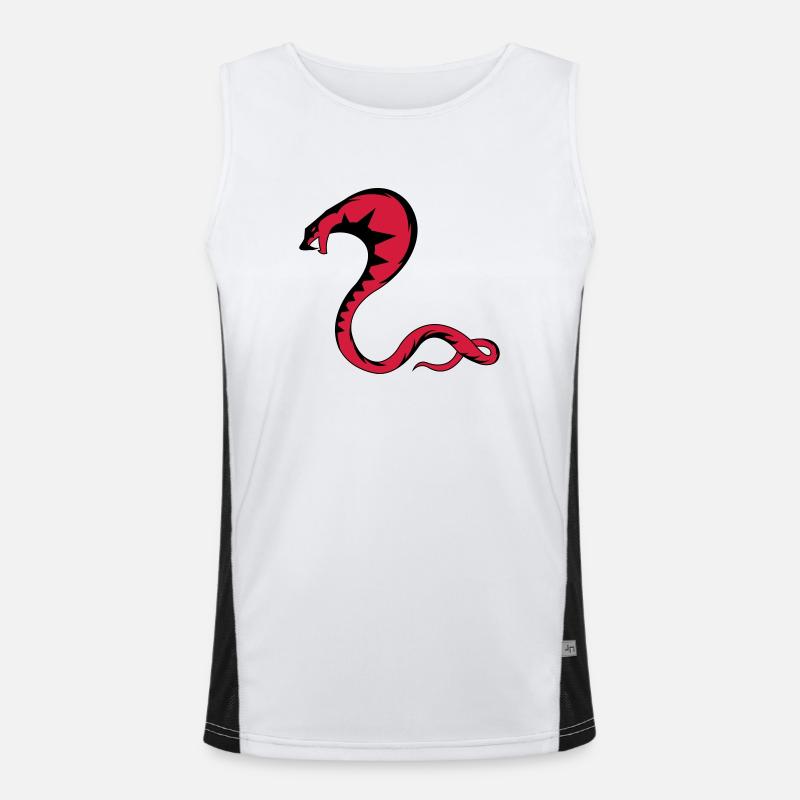 schlange_002 - Men's Functional Contrast Tank Top  - white/black