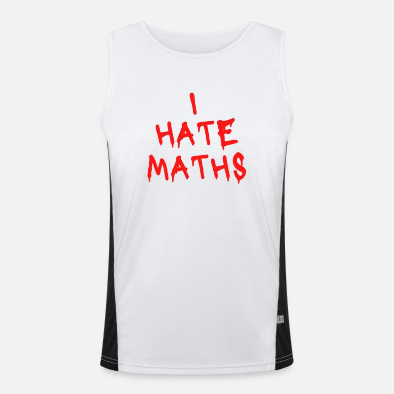 I HATE MATHS Débardeur respirant contrasté Homme 